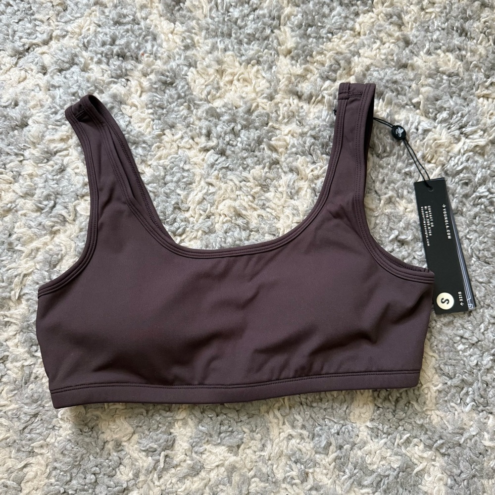 YoungLA Dark Purple “truffle” Sports Bra